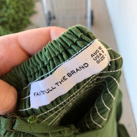 Faithfull the Brand Revolve Green Linen Jumpsuit - Picture 3 of 3